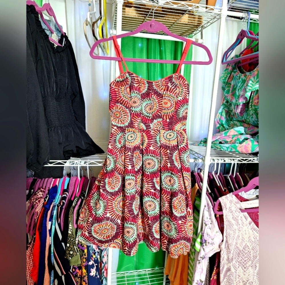 AMERICAN RAG SUMMER DRESS SIZE XS COLORFUL